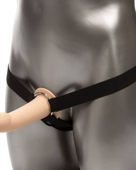 CALEXOTICS - PERFORMANCE MAXX EXTENSIÓN CON ARNÉS PIEL CLARO