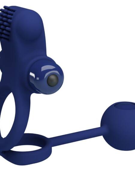 PRETTY LOVE - REMINGTON DOBLE ANILLO VIBRADOR CON PLUG AZUL