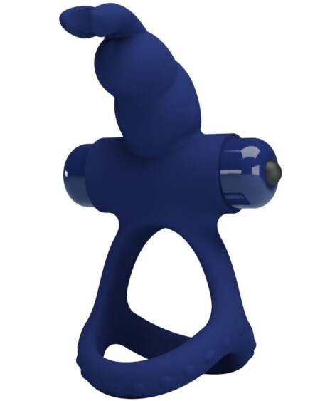 PRETTY LOVE - LUCHITO DOBLE ANILLO VIBRADOR RABBIT AZUL