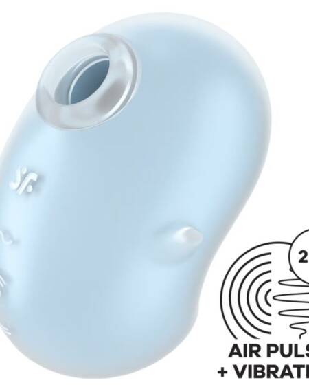 SATISFYER - CUTIE GHOST VIBRADOR LAY-ON AZUL CLARO