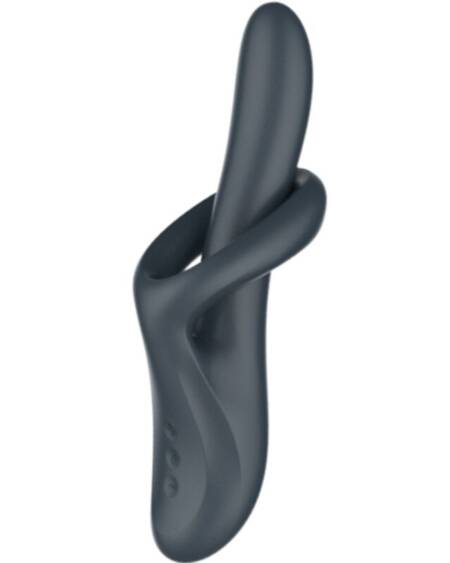 SATISFYER - HEAT FLEX 4 VIBRADOR EFECTO CALOR 12 VIBRACIONES GRIS