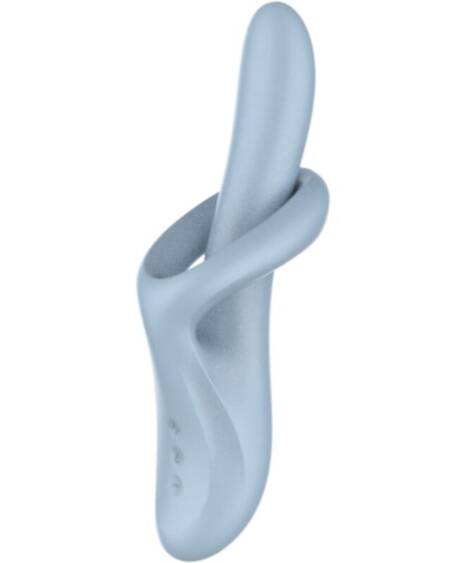 SATISFYER - HEAT FLEX 4 VIBRADOR EFECTO CALOR 12 VIBRACIONES AZUL