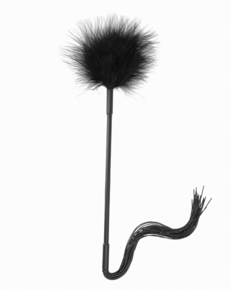 KINK - LÁTIGO DE SILICONA CON PLUMAS PARA COSQUILLAS 47 CM