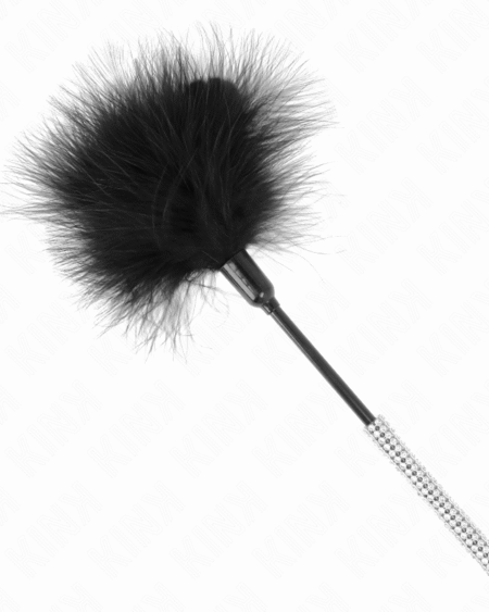 KINK - PLUMAS PARA COSQUILLAS CON MANGO DE DIAMANTES DE IMITACIÓN 27 CM