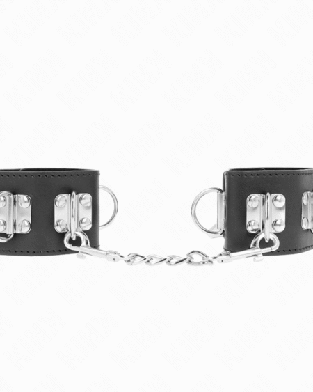 KINK - MUÑEQUERAS MULTIPOSICIÓN CON CIERRE CANDADO NEGRO AJUSTABLE 16-23 CM X 5.5 CM