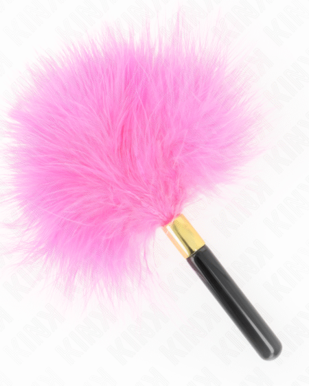 KINK - PLUMAS PARA COSQUILLAS METAL DORADO FUCSIA 18 CM