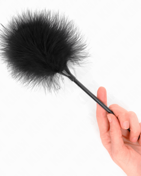 KINK - PLUMAS PARA COSQUILLAS NEGRO USADO PARA EL KIT BONDAGE 27 CM