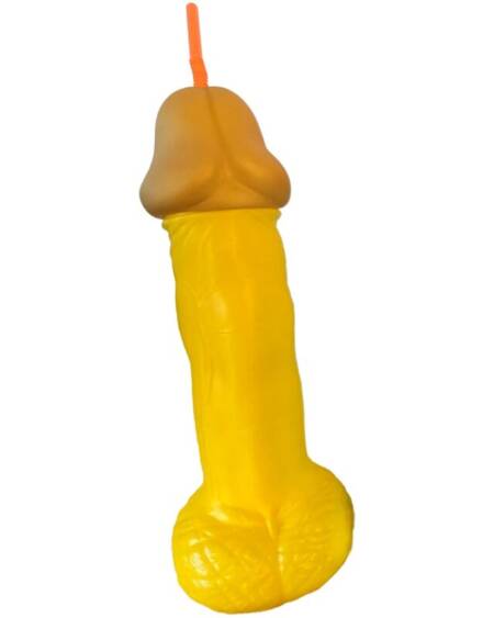 DIABLO PICANTE - VASO PENE PLSTICO AMARILLO