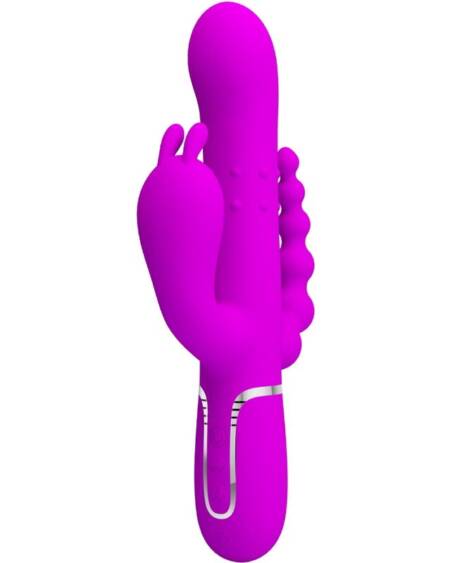 PRETTY LOVE - CAMMY TRIPLE VIBRADOR MULTIFUNCIÓN 4 EN 1 ROSA