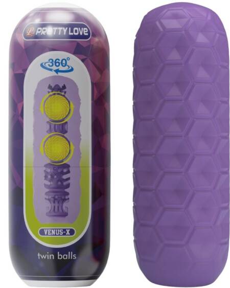 PRETTY LOVE - TWIN BALLS MASTURBADOR MASCULINO MORADO