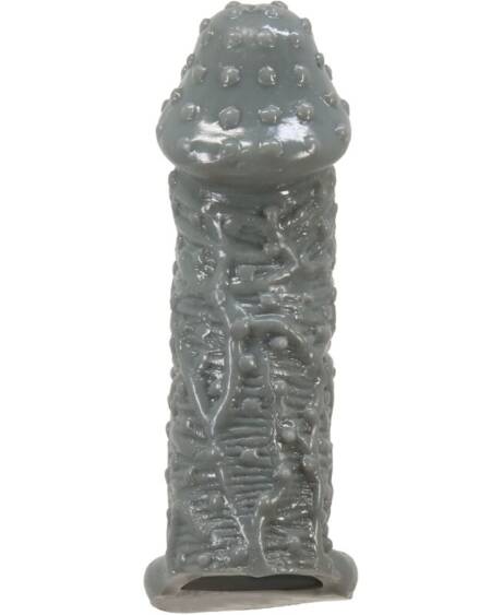 PRETTY LOVE - FUNDA REALÍSTICA ALARGADORA Y RETARDANTE PARA PENE MODELO 2 GRIS