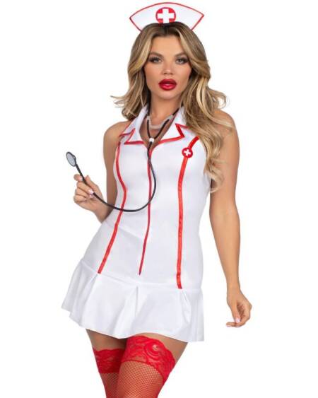LEG AVENUE - DISFRAZ ENFERMERA JEFA BLANCO S/M