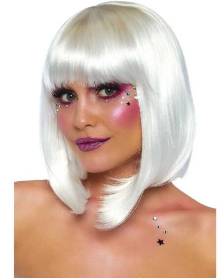 LEG AVENUE - PELUCA CORTE BOB FOSFORESCENTE BLANCO