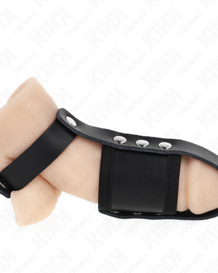 KINK - ANILLO JAULA PENE CUERO CON CORREA DIVISORIA DE BOLAS RECUBIERTO AJUSTABLE