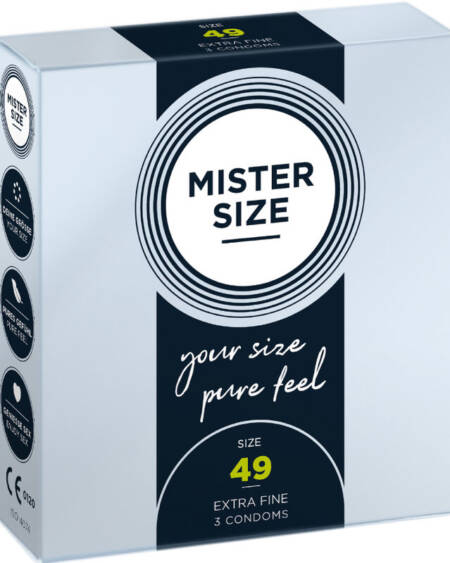 MISTER SIZE - PRESERVATIVOS TALLA S 49 MM (3 UNIDADES)