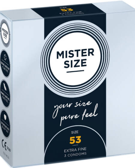 MISTER SIZE - PRESERVATIVOS TALLA M 53 MM (3 UNIDADES)