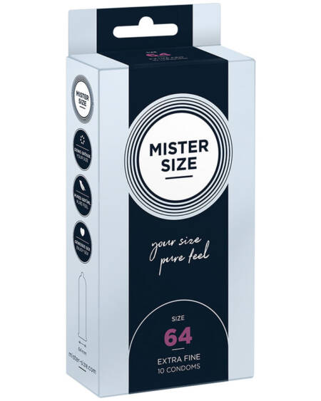 MISTER SIZE - PRESERVATIVOS TALLA XXL 64 MM (10 UNIDADES)