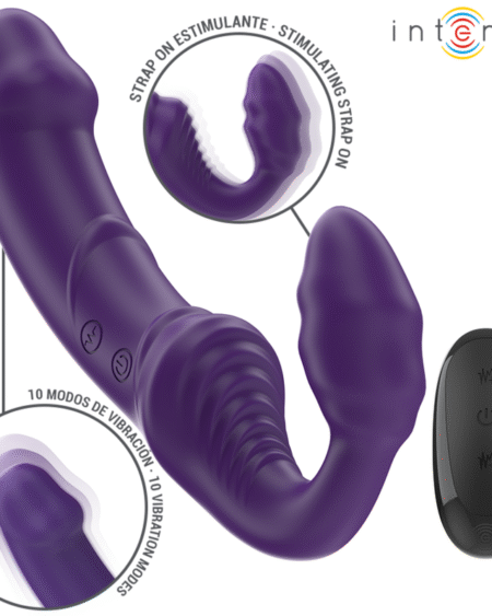 INTENSE - JILL VIBRADOR DOBLE 20 CM VIOLETA CONTROL REMOTO