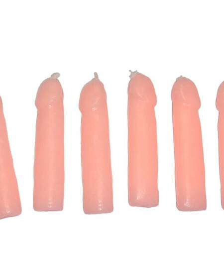 DIABLO PICANTE - 6 VELAS FORMA PENE CARNE