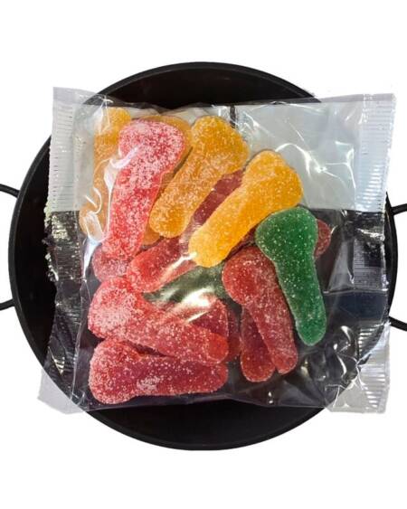 DIABLO PICANTE - CARAMELOS CON AZÚCAR MASTICABLES FORMA PENE DIFERENTES SABORES