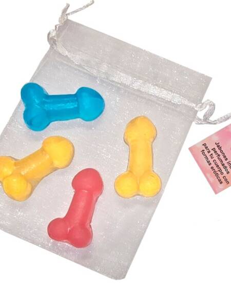 DIABLO PICANTE - 4 MINI JABONES PERFUMADOS FORMA PENE