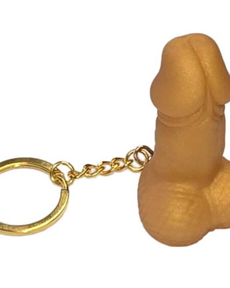 DIABLO PICANTE - LLAVERO FORMA PENE DORADO