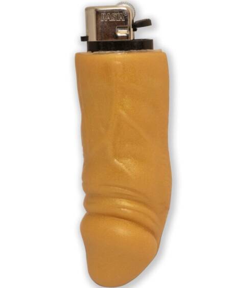 DIABLO PICANTE - MECHERO RECARGABLE FORMA PENE DORADO