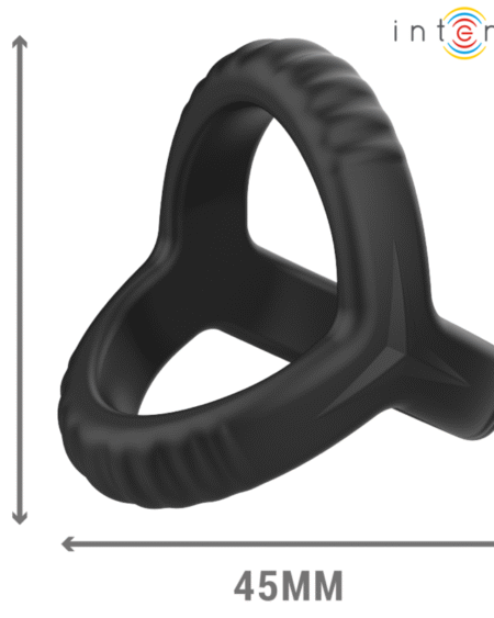 INTENSE - CARSON ANILLO DOBLE PARA PENE SILICONA NEGRO MODELO 4