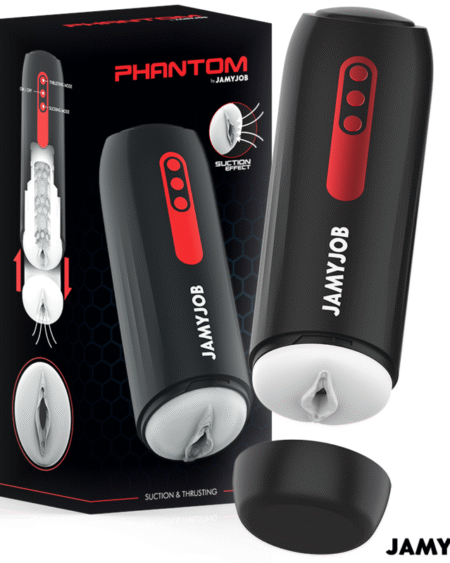 JAMYJOB - PHANTOM MASTURBADOR VAGINA AUTOMÁTICO 5 MODOS SUCCIONADOR Y EMPUJE