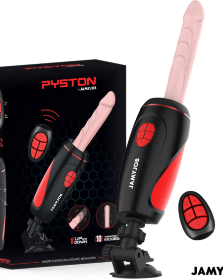 JAMYJOB - PYSTON BASE MASTURBADOR AUTOMÁTICO CON DILDO CONTROL REMOTO