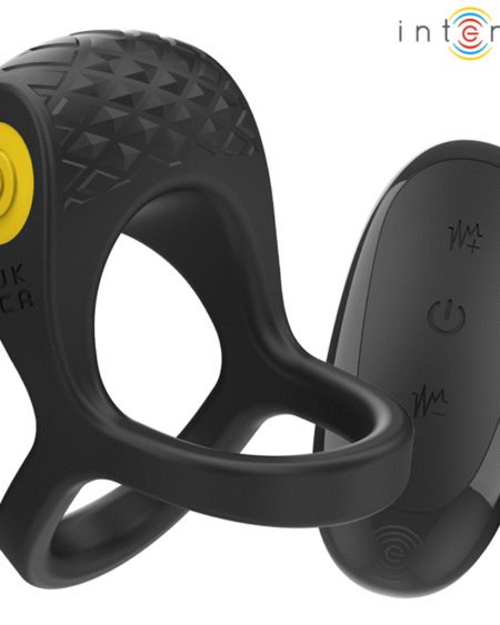 INTENSE - ALEX ANILLO DOBLE VIBRADOR PENE 10 VIBRACIONES NEGRO