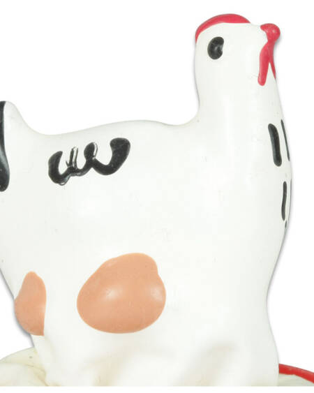 CONDOMERIE - PRESERVATIVO DECORATIVO PINTADO A MANO POLLO BLANCO