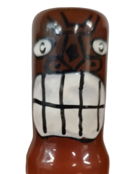 CONDOMERIE - PRESERVATIVO DECORATIVO PINTADO A MANO TOTEM TIKI-FRIKI-02