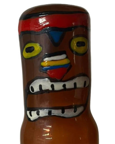CONDOMERIE - PRESERVATIVO DECORATIVO PINTADO A MANO TOTEM TIKI-HAWAII-03
