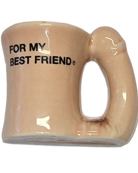 DIABLO PICANTE – IMÁN TAZA CERÁMICA CON ASA DE PENE “FOR MY BEST FRIEND”