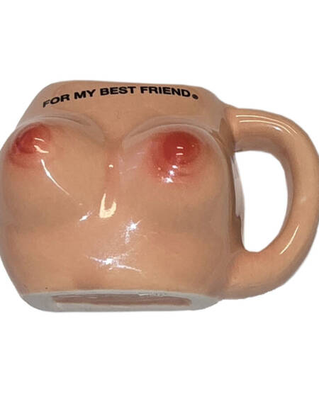 DIABLO PICANTE - IMÁN DE PECHOS EN TAZA CERÁMICA “FOR MY BEST FRIEND”