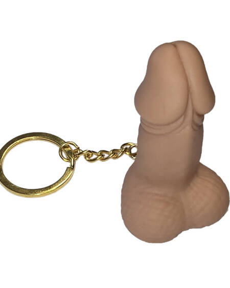 DIABLO PICANTE - SILBATO LLAVERO CON FORMA DE PENE COLOR CARNE