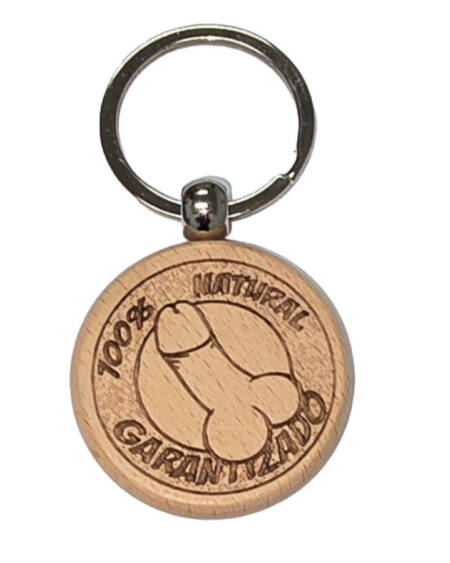 DIABLO PICANTE - LLAVERO DE MADERA CON FORMA DE PENE