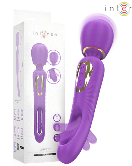INTENSE - CHRISTY VIBRADOR WAND CON LENGUA GIRATORIA