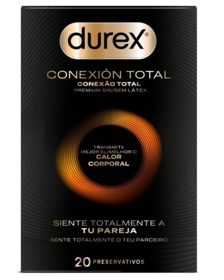 DUREX - CONEXIÓN TOTAL ULTRA FINO PLUS SIN LÁTEX 20 UNIDADES