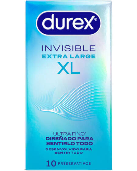 DUREX - PRESERVATIVOS INVISIBLE XL 10 UNIDADES
