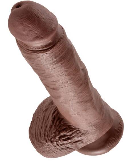 KING COCK - 8" PENE REALÍSTICO MARRÓN 20.3 CM