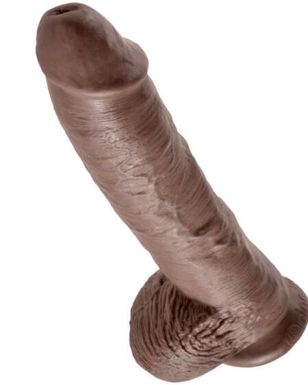 KING COCK - 10 PENE REALÍSTICO MARRÓN 26.5 CM