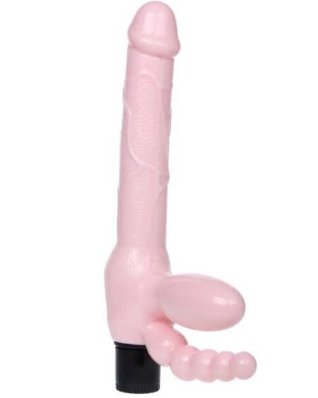 BAILE - ARNÉS SIN CUERDA TPR CON VIBRACIÓN Y ESTIMULACION ANAL 25.4 CM