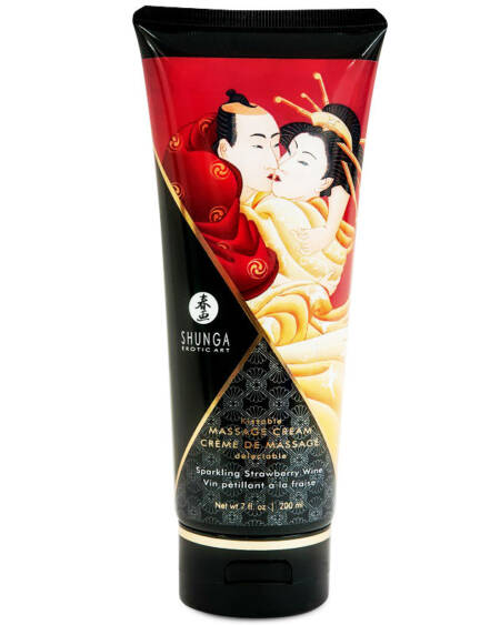 SHUNGA - CREMA MASAJE FRESAS Y CAVA 200 ML