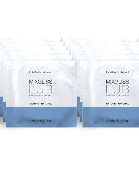 MIXGLISS - LUBRICANTE BASE DE AGUA NATURAL 12 MONODOSIS 4 ML