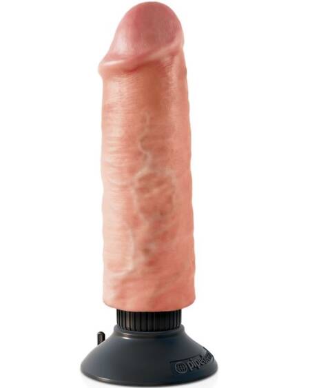 KING COCK - DILDO VIBRADOR 15.24 CM NATURAL