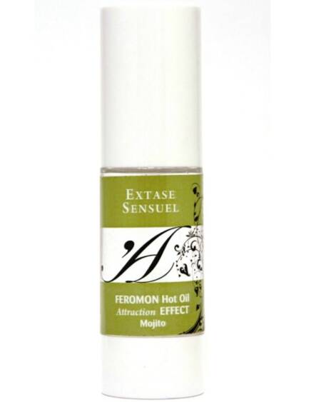 EXTASE SENSUAL - ACEITE MASAJE EFECTO CALOR CON FEROMONAS MOJITO 30 ML