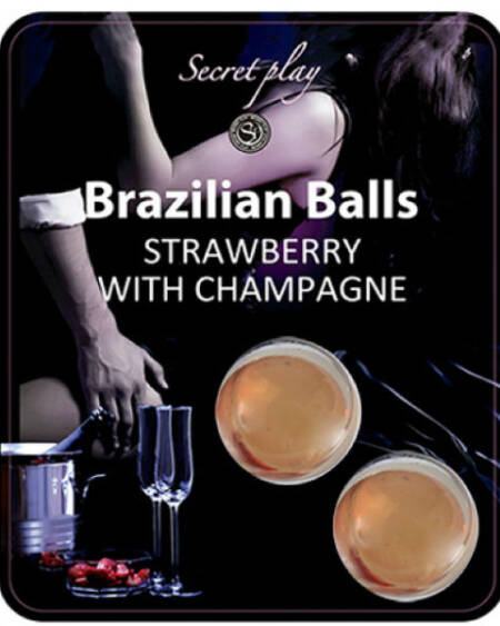 SECRETPLAY - SET 2 BRAZILIAN BALLS FRESAS CON CAVA