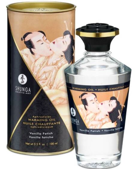 SHUNGA - ACEITE MASAJE EFECTO CALOR SABOR VAINILLA 100 ML
